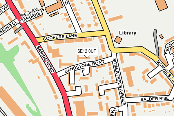 SE12 0UT map - OS OpenMap – Local (Ordnance Survey)
