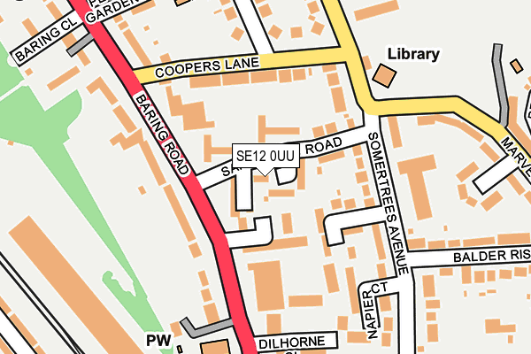 SE12 0UU map - OS OpenMap – Local (Ordnance Survey)
