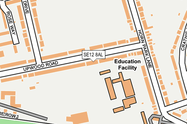 SE12 8AL map - OS OpenMap – Local (Ordnance Survey)