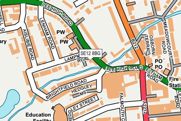 SE12 8BG map - OS OpenMap – Local (Ordnance Survey)