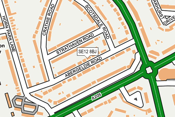 SE12 8BJ map - OS OpenMap – Local (Ordnance Survey)