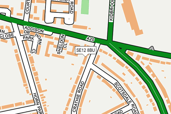 SE12 8BU map - OS OpenMap – Local (Ordnance Survey)