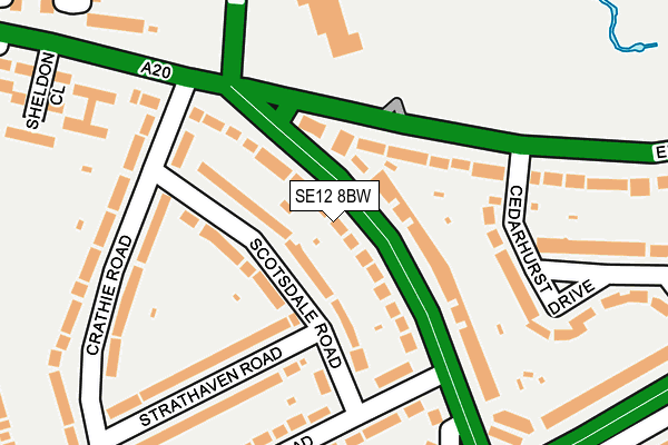 SE12 8BW map - OS OpenMap – Local (Ordnance Survey)