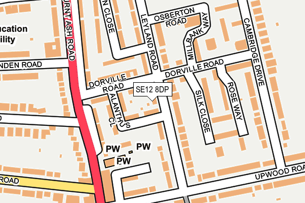 SE12 8DP map - OS OpenMap – Local (Ordnance Survey)