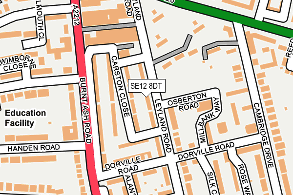 SE12 8DT map - OS OpenMap – Local (Ordnance Survey)