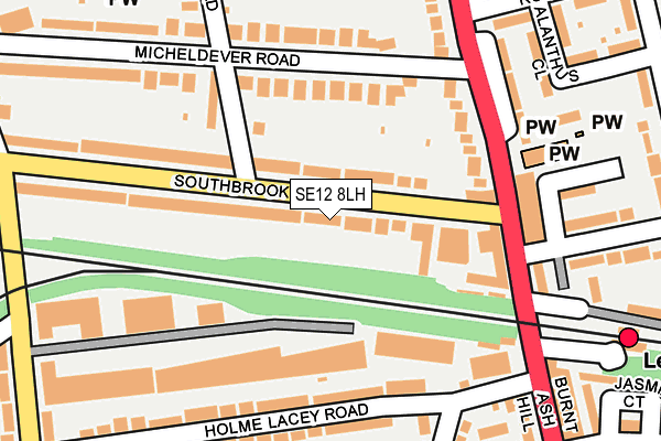 SE12 8LH map - OS OpenMap – Local (Ordnance Survey)