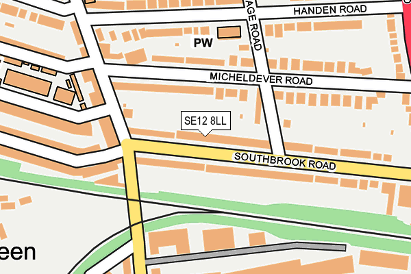 SE12 8LL map - OS OpenMap – Local (Ordnance Survey)