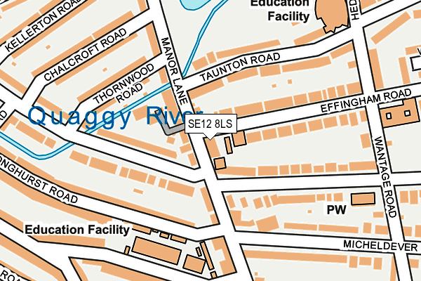 SE12 8LS map - OS OpenMap – Local (Ordnance Survey)