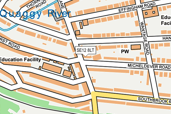 SE12 8LT map - OS OpenMap – Local (Ordnance Survey)