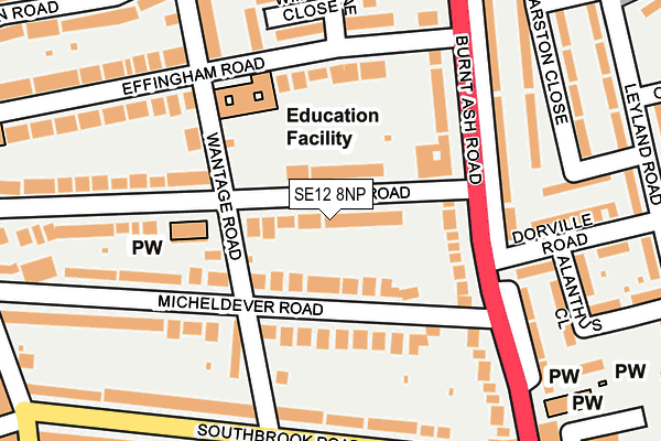 SE12 8NP map - OS OpenMap – Local (Ordnance Survey)