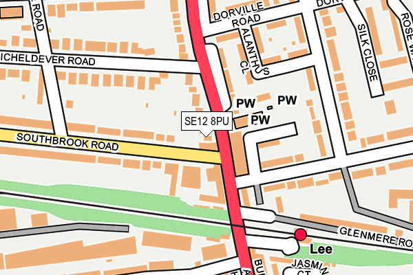 Map of ITDB LTD at local scale