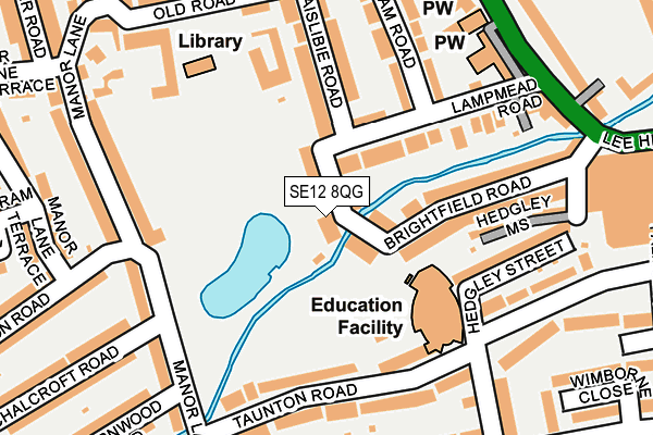 SE12 8QG map - OS OpenMap – Local (Ordnance Survey)