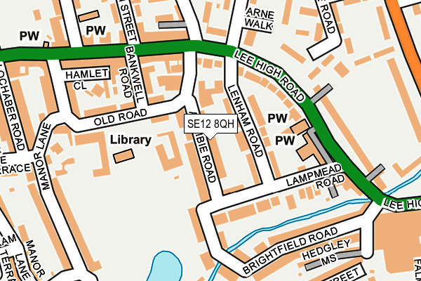 SE12 8QH map - OS OpenMap – Local (Ordnance Survey)