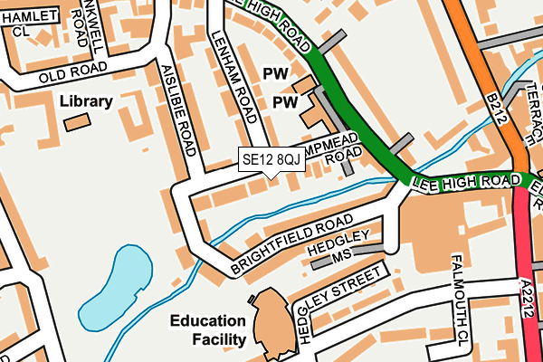 SE12 8QJ map - OS OpenMap – Local (Ordnance Survey)