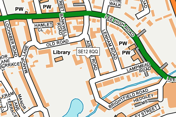 SE12 8QQ map - OS OpenMap – Local (Ordnance Survey)
