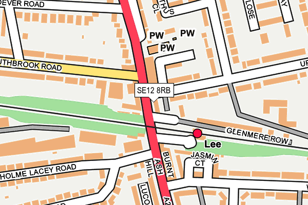 SE12 8RB map - OS OpenMap – Local (Ordnance Survey)