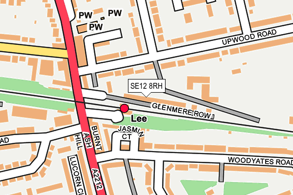 SE12 8RH map - OS OpenMap – Local (Ordnance Survey)