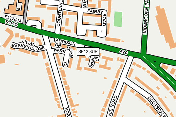 SE12 8UP map - OS OpenMap – Local (Ordnance Survey)