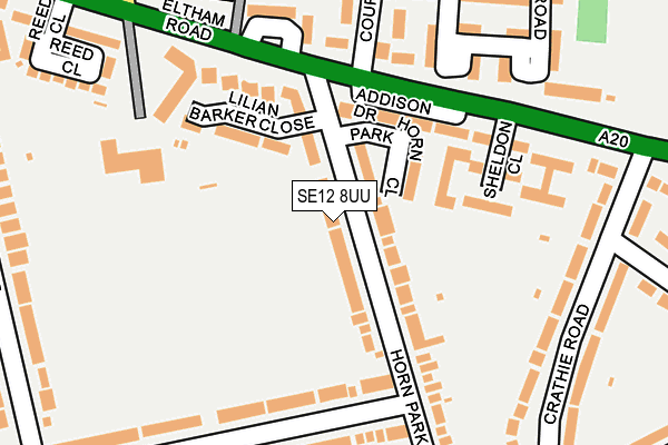 SE12 8UU map - OS OpenMap – Local (Ordnance Survey)