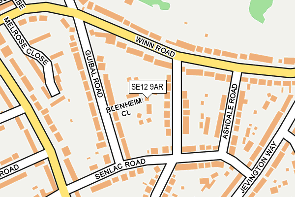 SE12 9AR map - OS OpenMap – Local (Ordnance Survey)