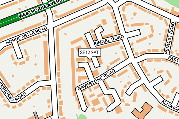SE12 9AT map - OS OpenMap – Local (Ordnance Survey)