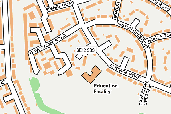 SE12 9BS map - OS OpenMap – Local (Ordnance Survey)