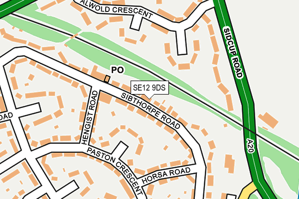 SE12 9DS map - OS OpenMap – Local (Ordnance Survey)