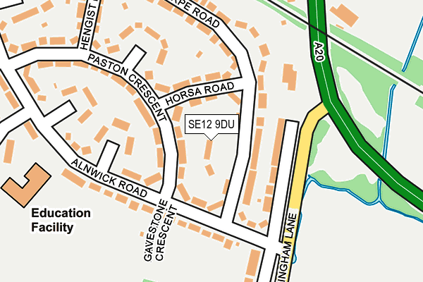 SE12 9DU map - OS OpenMap – Local (Ordnance Survey)