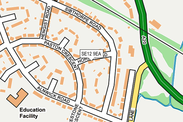 SE12 9EA map - OS OpenMap – Local (Ordnance Survey)