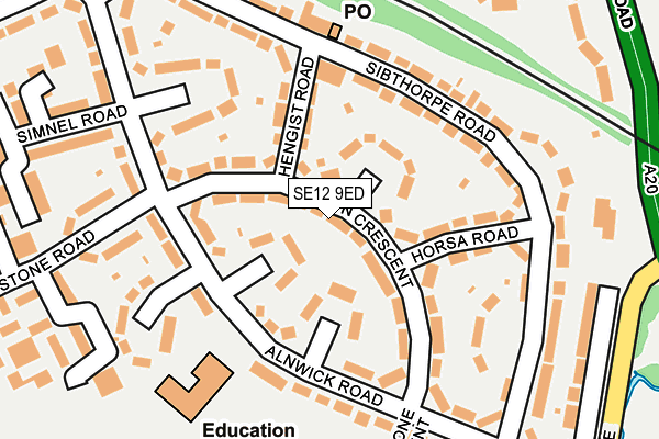 SE12 9ED map - OS OpenMap – Local (Ordnance Survey)