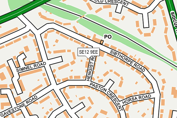 SE12 9EE map - OS OpenMap – Local (Ordnance Survey)