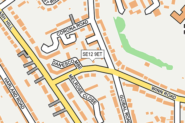 SE12 9ET map - OS OpenMap – Local (Ordnance Survey)