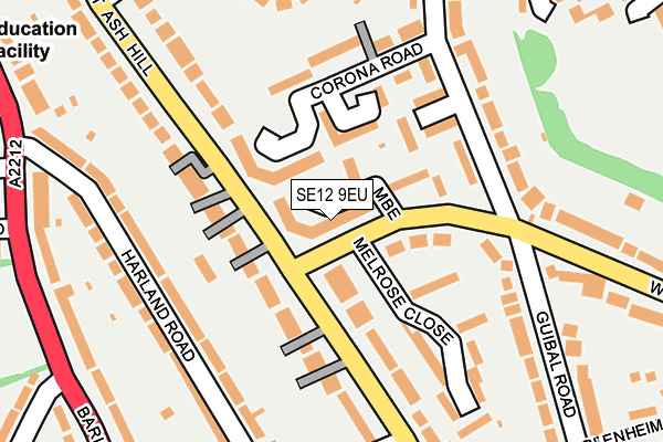 SE12 9EU map - OS OpenMap – Local (Ordnance Survey)