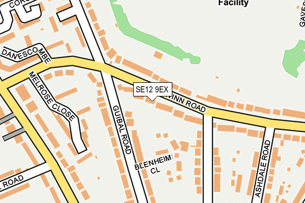 SE12 9EX map - OS OpenMap – Local (Ordnance Survey)