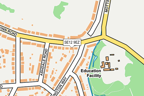 SE12 9EZ map - OS OpenMap – Local (Ordnance Survey)