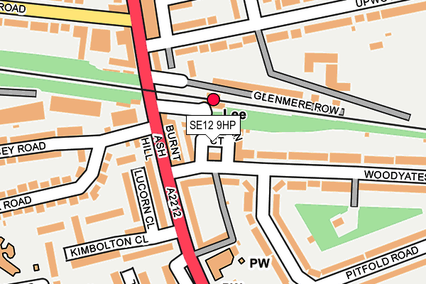SE12 9HP map - OS OpenMap – Local (Ordnance Survey)