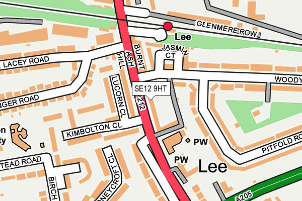 SE12 9HT map - OS OpenMap – Local (Ordnance Survey)