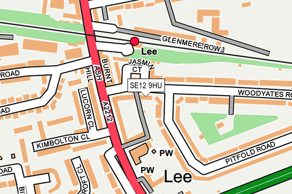 SE12 9HU map - OS OpenMap – Local (Ordnance Survey)