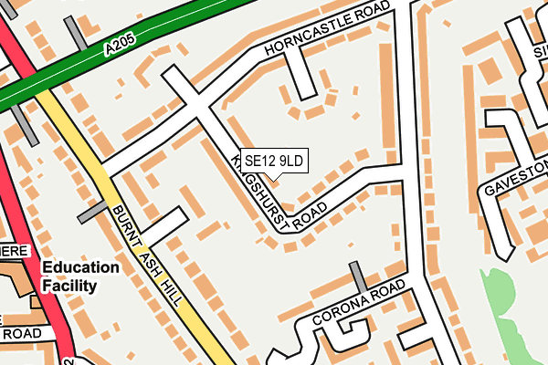 SE12 9LD map - OS OpenMap – Local (Ordnance Survey)