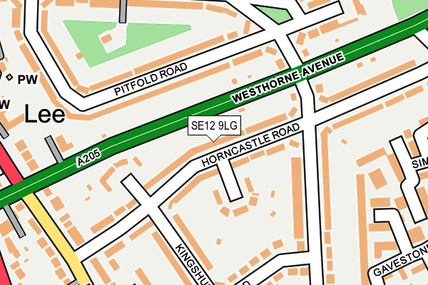 SE12 9LG map - OS OpenMap – Local (Ordnance Survey)