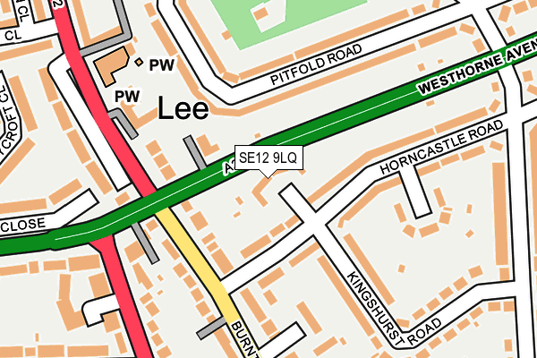 SE12 9LQ map - OS OpenMap – Local (Ordnance Survey)