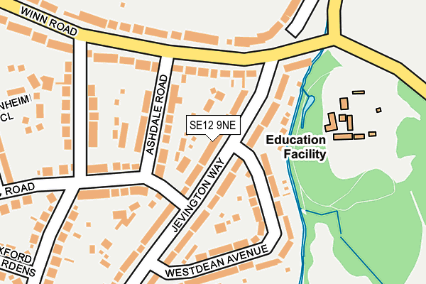 SE12 9NE map - OS OpenMap – Local (Ordnance Survey)