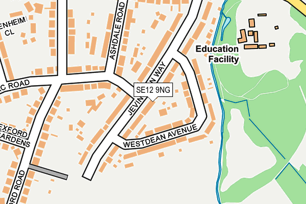 SE12 9NG map - OS OpenMap – Local (Ordnance Survey)