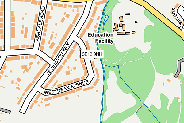 SE12 9NH map - OS OpenMap – Local (Ordnance Survey)