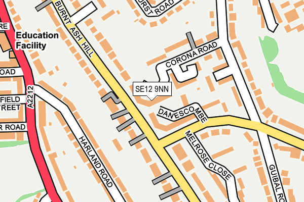SE12 9NN map - OS OpenMap – Local (Ordnance Survey)