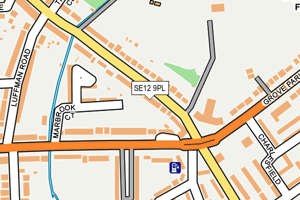SE12 9PL map - OS OpenMap – Local (Ordnance Survey)