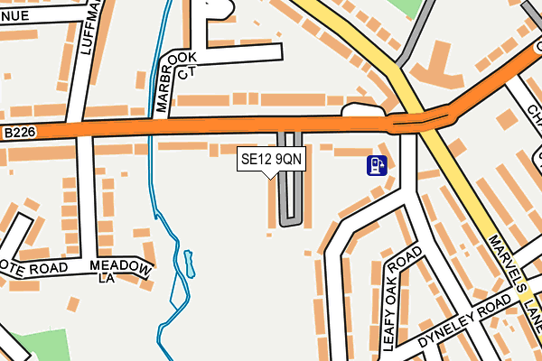 SE12 9QN map - OS OpenMap – Local (Ordnance Survey)