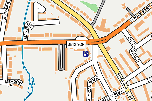 SE12 9QP map - OS OpenMap – Local (Ordnance Survey)