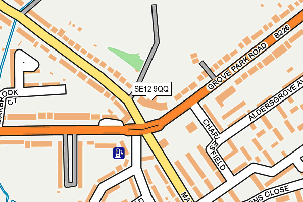 SE12 9QQ map - OS OpenMap – Local (Ordnance Survey)