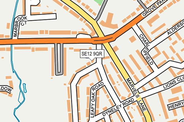 SE12 9QR map - OS OpenMap – Local (Ordnance Survey)